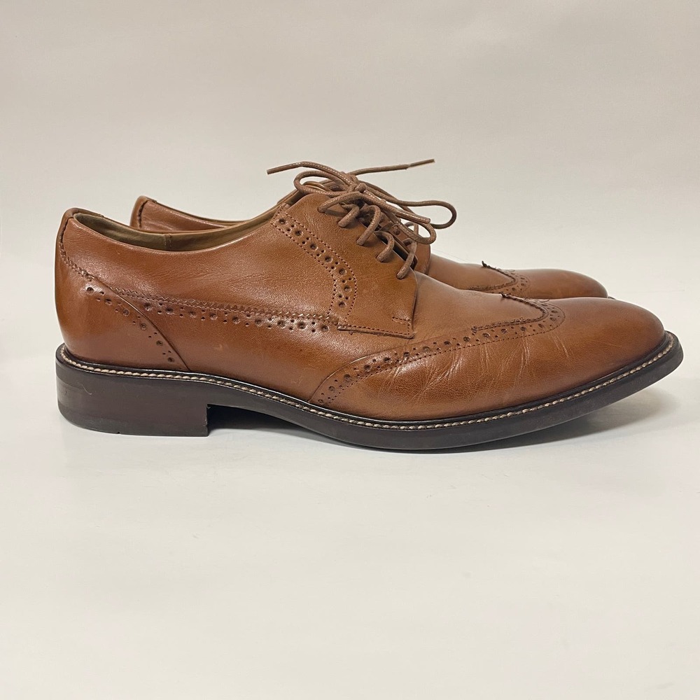 Cole Haan Men's Warren Wing Tip Oxford Style C20322 British Tan Size 9.5